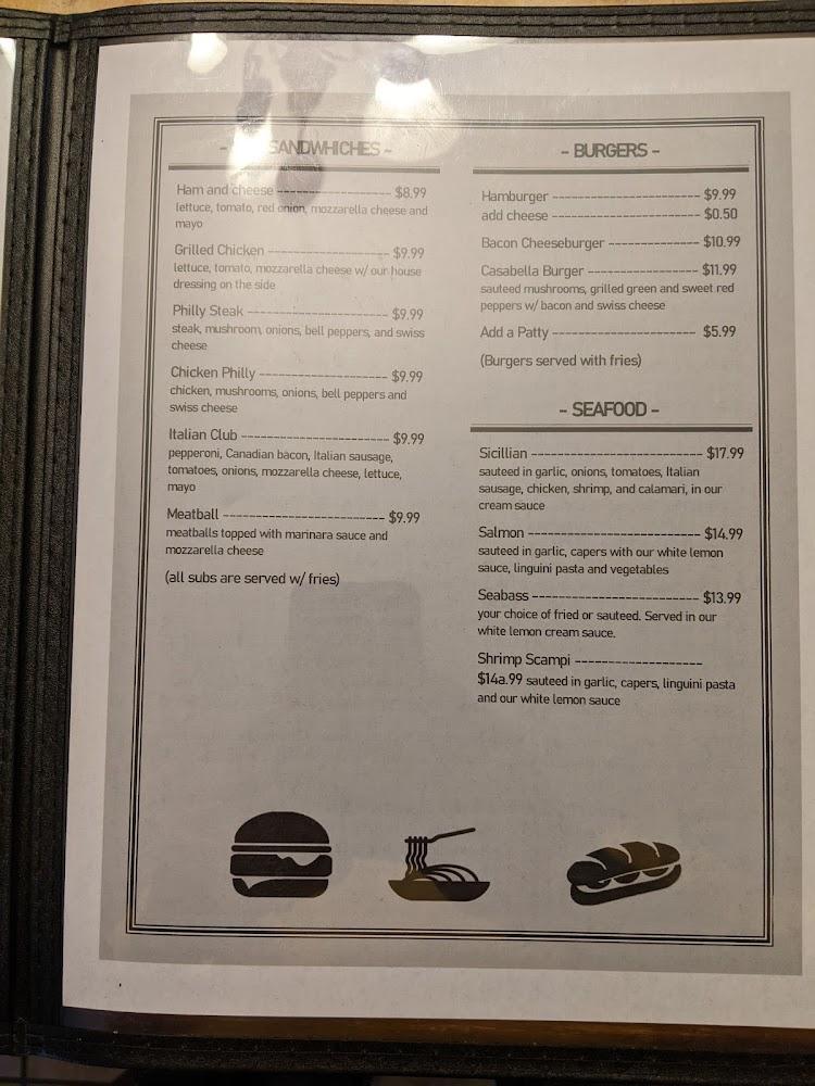 Casa Bella Pizza and Grill Menu image 3
